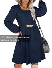 Load image into Gallery viewer, Sweater Dress for Women Long Sleeve Dresses That Hide Belly Fat Navy Blue L