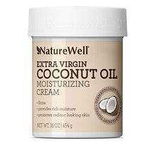 Load image into Gallery viewer, NATUREWELL Extra Virgin Coconut Oil Moisturizing Cream for Face, Body, and Hands, Lightweight, Intense Hydration to Maintain Softer, Smoother, & Suppler Skin, 16 Oz