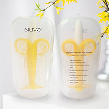 Load image into Gallery viewer, Baby Toothbrush and Teether, 3 in Pack, Silicone Infant Training Finger toothbrushes with Storage Case(1 teether+ 2 Finger toothbrushes)