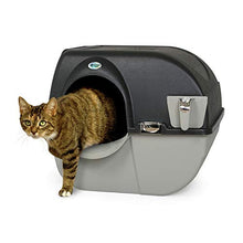 Load image into Gallery viewer, Omega Paw Elite Self Cleaning Roll 'n Clean Litter Box, Midnight Black, Large