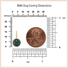 Load image into Gallery viewer, 14K Solid Yellow Gold Fire Black Opal Dainty Earrings For Women; Libra October Birthstone Round Black Stone Earrings; Handmade Jewelry For Classy Women & Wedding Jewelry