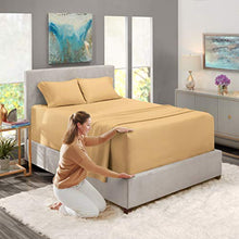 Load image into Gallery viewer, Nestl Full XL Sheets Set - 4 Piece Bed Sheets for Full XL Size Bed, Double Brushed Full XL Size Sheets, Hotel Luxury Taupe Sheets, Extra Soft Bedding Sheets & Pillowcases