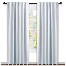 Load image into Gallery viewer, NICETOWN Living Room Darkening Curtain Drapes - (Cloud Grey) W52 x L84, Set of 2, Room Darkening Window Treatment Drapery Panels