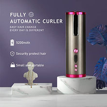 Load image into Gallery viewer, Automatic Hair Curler, Portable Auto Hair Curling Iron Wand with LCD Display, Adjustable 5 Temperature, Curls and Timer Settings, Fast Heating for Hair Styling (Gray)
