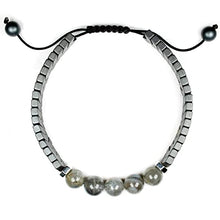Load image into Gallery viewer, Radiant Labradorite and Hematite Bracelet - Handcrafted Gemstone Beaded Jewelry for Men & Women