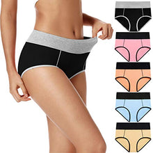 Load image into Gallery viewer, POKARLA Women's High Waisted Cotton Underwear Soft Breathable Panties Full Coverage Stretch Briefs Regular & Plus Size(Small)