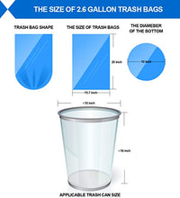 Load image into Gallery viewer, Small Trash Bag, 2.6 Gallon Garbage Bags FORID Bathroom Trash can Liners for Bedroom Home Kitchen 150 Counts 5 Color