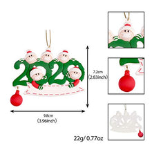 Load image into Gallery viewer, VWMYQ Christmas Ornament Quarantine Survivor Family Members Personalized Name DIY Customized 2020 Xmas Tree Hanging Holiday Festival Pendant Gift Decorations Home Décor (Family of 5)