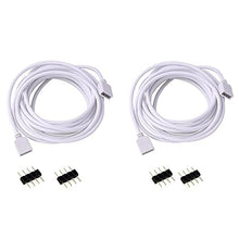 Load image into Gallery viewer, RGBZONE 2 Pack 3 Meters/9.9ft Extension Cable Connect Female Plug to RGB LED Strip Light with Free 4pcs 4pin Connector