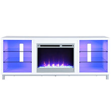 Load image into Gallery viewer, Ameriwood Home Lumina Fireplace TV Stand for TVs up to 70" (White)