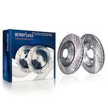 Load image into Gallery viewer, Detroit Axle - 296mm Front And 292mm Rear Drilled & Slotted Brake Rotors + Ceramic Brake Pads Replacement for Buick Regal Chevy Malibu - 10pc Set