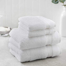 Load image into Gallery viewer, Charisma Hygro Cotton Towels Bundle | Includes: 2 Luxury Bath Sheet Towels, 2 Hand Towels & 2 Washcloths | Quality, Ultra Soft Towel Set | 6 Pieces (White)