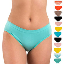 Load image into Gallery viewer, Alyce Ives Intimates Pack of 12 Womens Seamless No Show Bikini with Polka Dots & Stripes