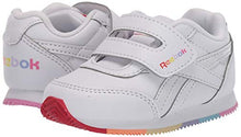 Load image into Gallery viewer, Reebok Baby-Girl's Royal Cljog 2 KC Sneaker, White/Radiant Red/Sunbaked Orange, 10 M US Infant