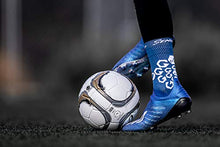 Load image into Gallery viewer, SENDA Gravity Performance Grip Socks with Non-Slip Technology, Soccer, Running, Basketball, Crew Length, Blue/White, Medium (US Men 5-8, Women 6-9)