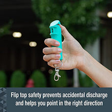 Load image into Gallery viewer, SABRE Pepper Gel with Finger Grip and Snap Clip, 12-Foot (4 Meter) Range, UV Marking Dye, Ergonomic Finger Grip, Flip Top Safety, Supports RAINN, Mint Green