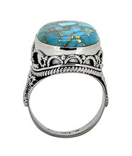 Load image into Gallery viewer, YoTreasure Turquoise Gemstone Solid 925 Sterling Silver Designer Ring Jewelry
