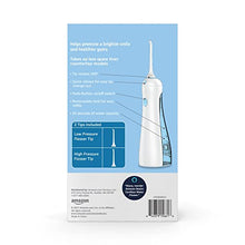 Load image into Gallery viewer, Amazon Basics HydroClean Cordless Water Flosser, 1 Water Flosser Handle, 2 Flosser Tips, 2 AA batteries included