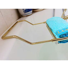 Load image into Gallery viewer, 304 Stainless Steel Bathtub Caddy Tray Expandable Bath Organizer, Tub Shelf for Reading with Book Rack,Perfect for Relaxing,Fits Most Bathtubs