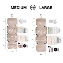 Load image into Gallery viewer, BAGSMART Large Toiletry Bag Travel Bag with Hanging Hook, Water-resistant Makeup Cosmetic Bag Travel Organizer for Accessories, Shampoo, Full Sized Container, Toiletries
