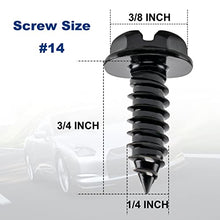 Load image into Gallery viewer, License Plate Screws - Black, 8 Pcs Stainless Steel Fastener Kit, for Securing License Plates Frames or Covers on Cars, Trucks, SUVs (Black)