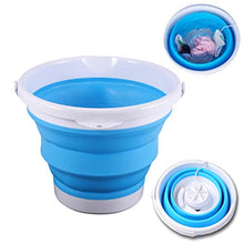 Load image into Gallery viewer, Mini Portable Washing Machine with Foldable Tub Compact Ultrasonic Turbo Washer, USB Powered Lightweight Lazy Laundry Machine for Home/Travel/Apartments/Dormitory/Socks/Underwear Cleaning(Blue)