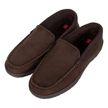 Load image into Gallery viewer, Hanes Mens Moccasin Slipper House Shoe With Indoor Outdoor Memory Foam Sole Fresh IQ Odor Protection , Brown/Brown , Large