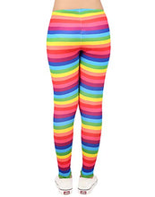 Load image into Gallery viewer, HDE Ultra Soft Girls Leggings - Comfy Full Ankle Length Black - Cute Rainbow Tights with Unique Prints - Comfortable Workout Stretch Pants for School, Home & Play, 6/6X