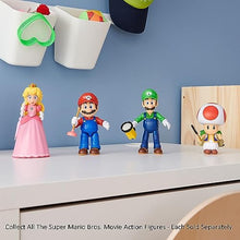 Load image into Gallery viewer, The Super Mario Bros. Movie - 5 Inch Action Figure Series 1 – Princess Peach Figure with Umbrella Accessory