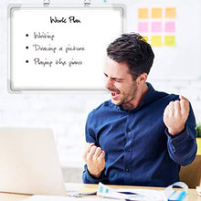 Load image into Gallery viewer, Magnetic Dry Erase Board, 16 x 12 Inch Wall Mounted White Board, Portable Double-Sided Small Whiteboard for School, Home & Office