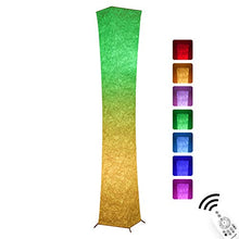 Load image into Gallery viewer, Floor Lamp, CHIPHY 64" Tall Lamp, Dimmable and Color Changing LED Smart Bulbs and White Fabric Shade, with Remote Control, Standing Lamp for Living Room, Bedroom and Play Room