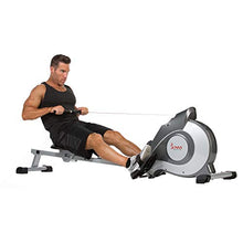 Load image into Gallery viewer, Sunny Health & Fitness Magnetic Rowing Machine Rower w/ LCD Monitor