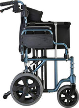 Load image into Gallery viewer, NOVA Bariatric Transport Chair with Locking Hand Brakes, Heavy Duty and Extra Wide Wheelchair with Removable & Flip Up Arms for Easy Transfer, Anti-Tippers Included, 400 lb. Weight Capacity, Blue