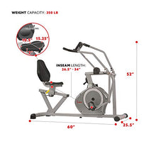 Load image into Gallery viewer, Sunny Health & Fitness Magnetic Recumbent Exercise Bike, 350lb High Weight Capacity, Cross Training, Arm Exercisers, Monitor, Pulse Rate Monitoring | SF-RB4708