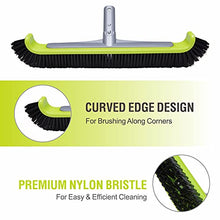 Load image into Gallery viewer, urchindj Heavy Duty Pool Brush, Premium Nylon Bristle Pool Wall Floor & Tile Brush with Integrated Aluminum Structure of Handle & Back