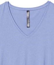 Load image into Gallery viewer, Amazon Brand - Core 10 Women's Pima Cotton Blend Short Sleeve V-Neck T-Shirt, Bleached Blue, 2X