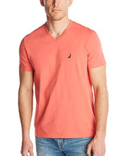 Load image into Gallery viewer, Nautica Men's Short Sleeve Solid Slim Fit V-Neck T-Shirt, Dreamy Coral, X-Large