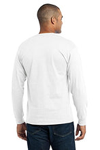 Load image into Gallery viewer, Port & Company Men's Long Sleeve 50/50 Cotton/Poly T Shirt M White