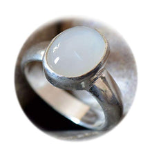 Load image into Gallery viewer, 55Carat Natural Moonstone Silver Ring for Men 6 Carat Oval Chakra Healing Size 4,5,6,7,8,9,10,11,12,13