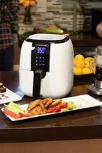 Load image into Gallery viewer, Ovente Electric Air Fryer 1400 Watt Power with Non-Stick Fry Basket & Grill Pan, 3.2 Quart Air Oven and Cooker with Temperature Control and 30 Minute Timer for Frying Baking Grilling, White FAM21302W