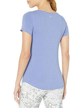 Load image into Gallery viewer, Amazon Brand - Core 10 Women's Pima Cotton Blend Short Sleeve V-Neck T-Shirt, Bleached Blue, 1X