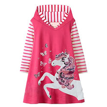Load image into Gallery viewer, VIKITA Toddler Girls Dresses Winter Longsleeve Hooded Dress Cotton Casual Dresses,LH4303 5T
