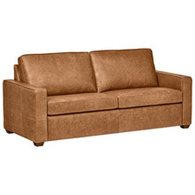 Load image into Gallery viewer, Amazon Brand – Rivet Andrews Contemporary Top-Grain Leather Sofa, 82"W, Cognac