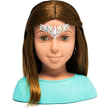 Load image into Gallery viewer, I'm A Stylist Styling Head Deluxe Lucy - Doll Mannequin Head, Interchangeable Wig, Synthetic Fiber Brown Hair Includes Magnetic Lashes, Hair Accessories, Earrings & Face Gems for Kids 8+ Years - 13"