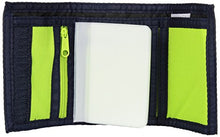 Load image into Gallery viewer, PUMA Kids' Little Rise Trifold Wallet, Navy/Green, One Size