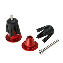 Load image into Gallery viewer, Wake Bar End Plugs Handlebar End Caps Bike Handlebar Plugs for Most Bicycle, Mountain Bike, Road Bike, MTB, BMX (2 Counts, Rubber Sponge Aluminum, Red)