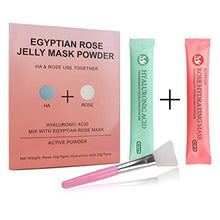 Load image into Gallery viewer, Jelly Facial Mask Peel Off Crystal Face Jelly Mask Powder Hydrating Gel Peel Off Rubber, Hyaluronic Acid Essence Sets, Diy Spa Anti-Aging Egyptian Rose Powder Natural, Facial Jelly Mask Powder, Hyaluronic Acid 10 PCS
