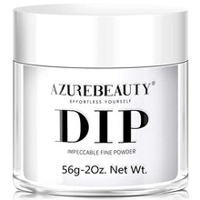 Load image into Gallery viewer, AZUREBEAUTY Dip Powder Clear Color 2Oz/56g, Basic Transparent Acrylic Dipping Powder Crystal French Nail Art Starter Manicure Salon DIY at Home, Odor-Free, Long-Lasting, No Nail Lamp Needed