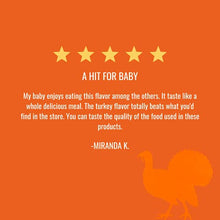 Load image into Gallery viewer, Serenity Kids 6+ Months Baby Food Pouches Puree Made With Ethically Sourced Meats & Organic Veggies | 3.5 Ounce BPA-Free Pouch | Pasture Raised Turkey, Sweet Potato, Pumpkin, Beet | 12 Count