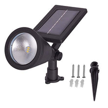 Load image into Gallery viewer, Sterno Home GL40460 Outdoor Solar LED Black Light Kit, Ground or Wall Mountable, Landscape Waterproof Security Lighting with Adjustable Spotlight for Patio, Porch, Deck, Garden, Pool - 2 Pack